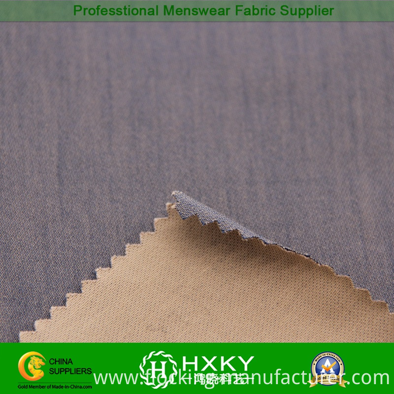 Polyester with Cotton Blend Spandex Fabric in Two-Tone for Blazer
